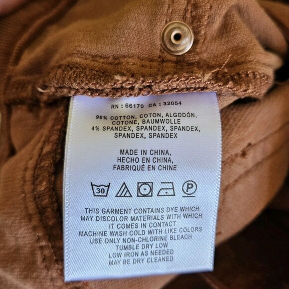 Pilcro & The Letterpress Jeans 29 Brown Corduroy High-Rise Skinny Ankle Stretch‎ - Picture 6 of 11